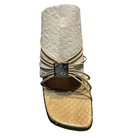 Louis Vuitton Womens Pale Sage Python Leather Strappy Heels Size 37 size 7 - Picture 3 of 7